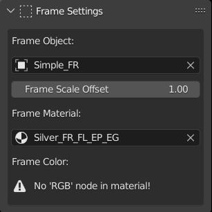frame settings